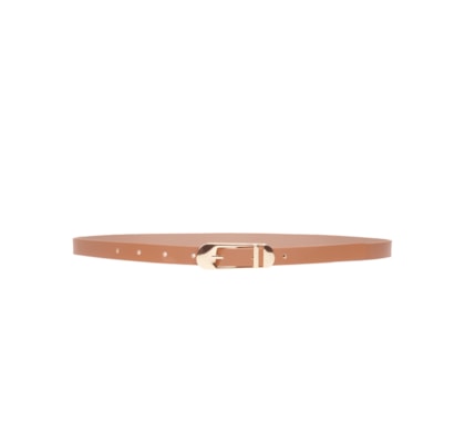 Cinto Feminino Fivela Metálica Alongada - Marrom