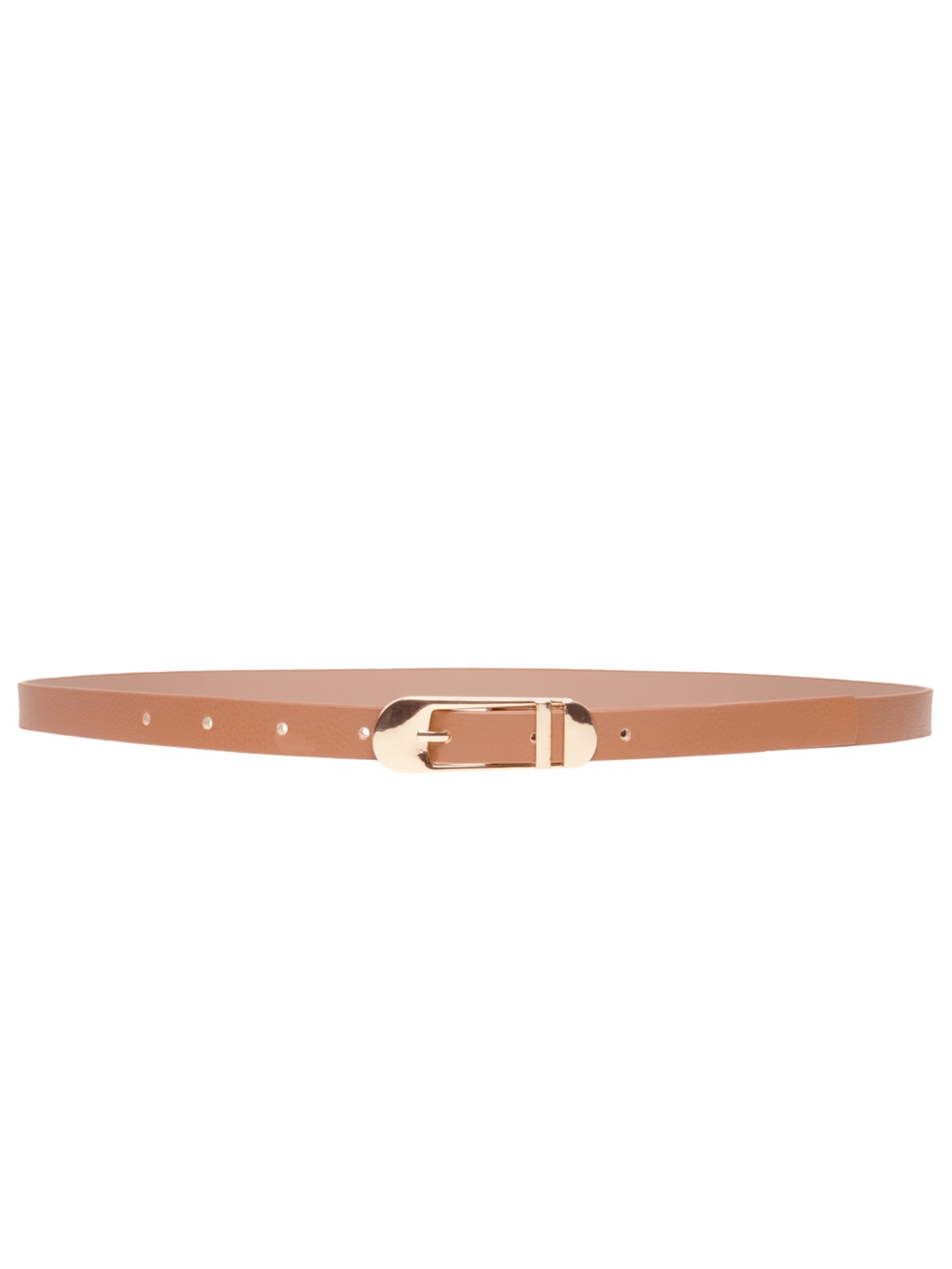 Cinto Feminino Fivela Metálica Alongada - Marrom