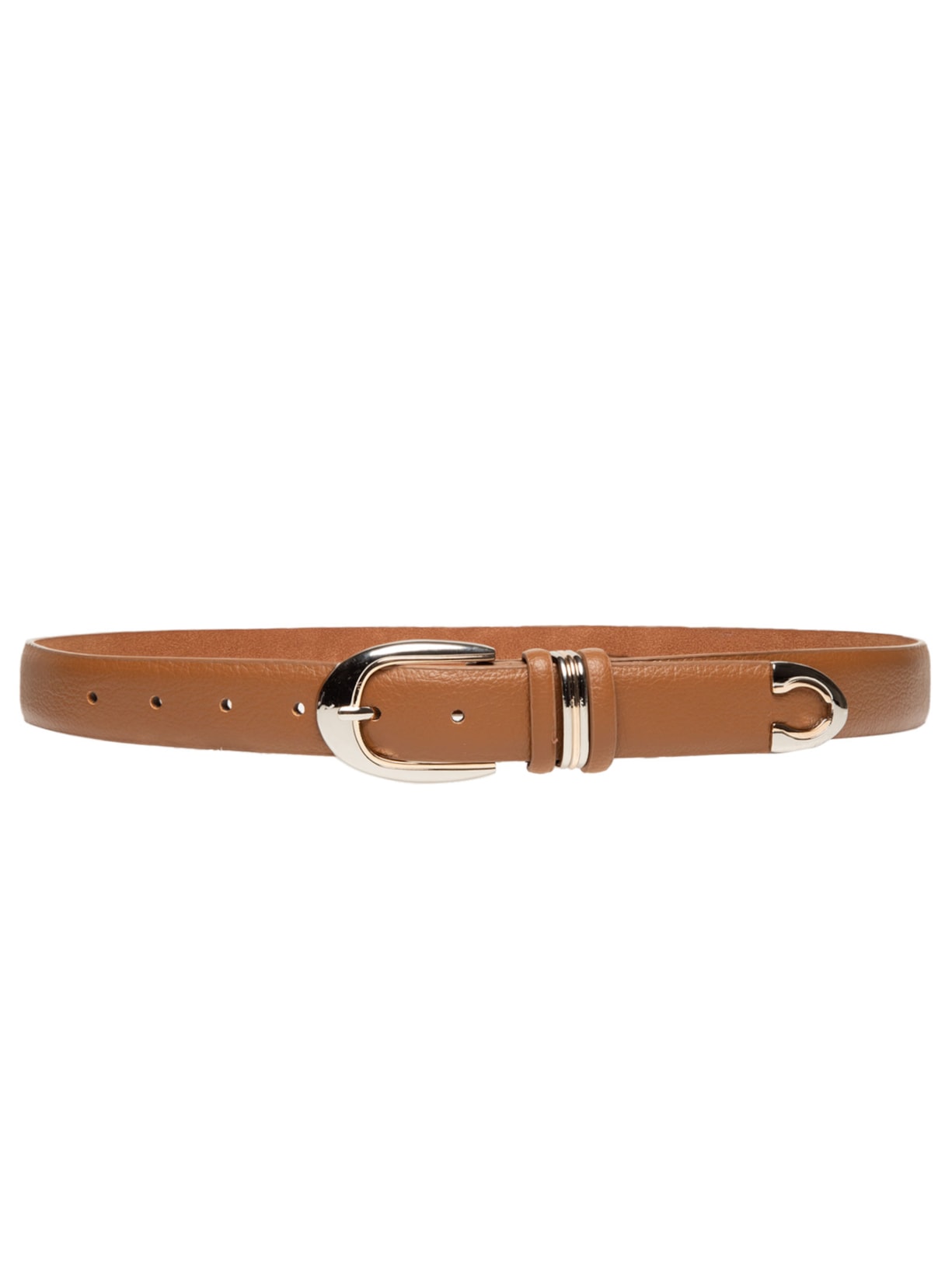 Cinto Feminino Fivela Metálica - Bege