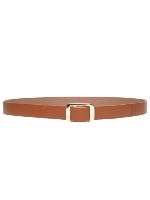 Cinto Feminino Fivela Metálica - Marrom