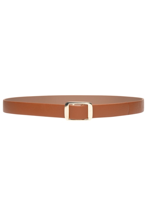 Cinto Feminino Fivela Metálica - Marrom