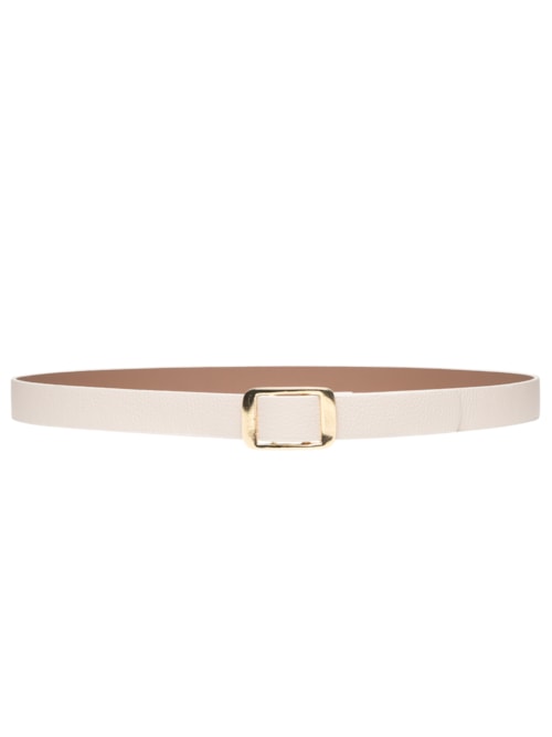 Cinto Feminino Fivela Metálica - Off White