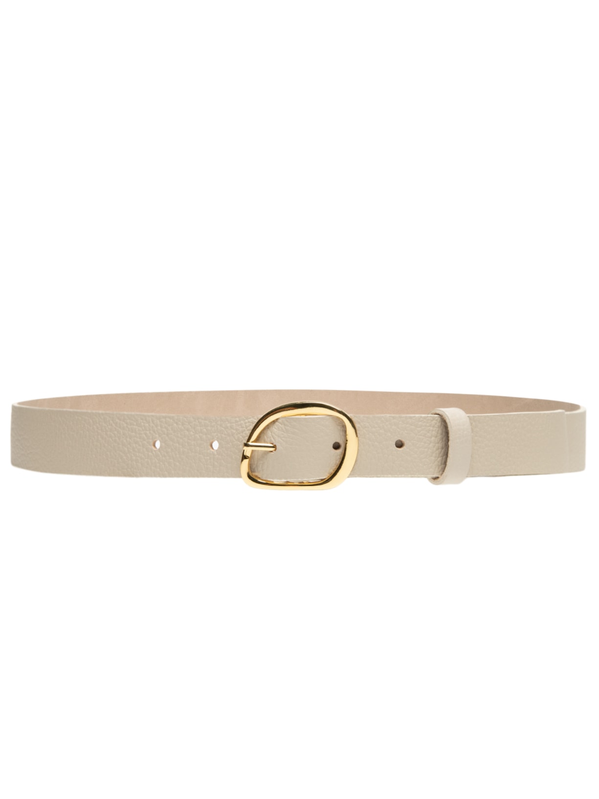 Cinto Feminino Fivela Orgânica Em Couro Bege '2Essential