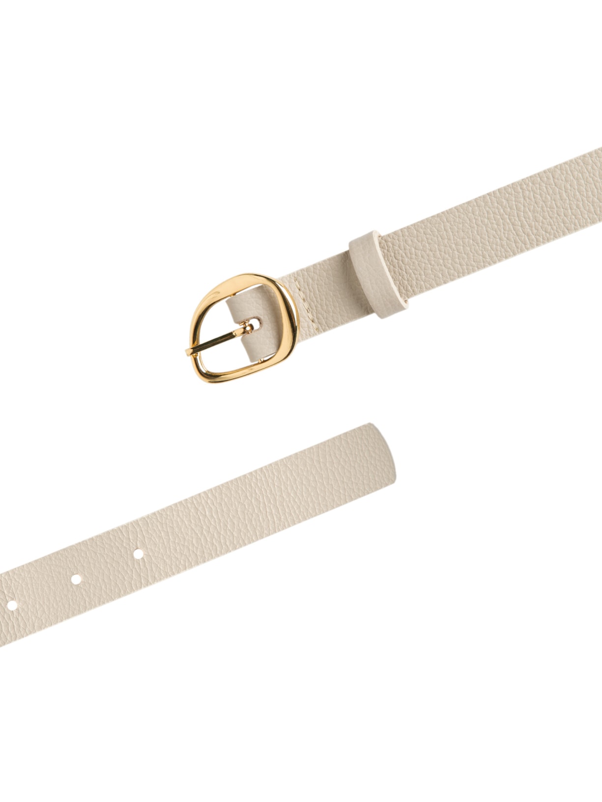 Cinto Feminino Fivela Orgânica Em Couro Bege '2Essential