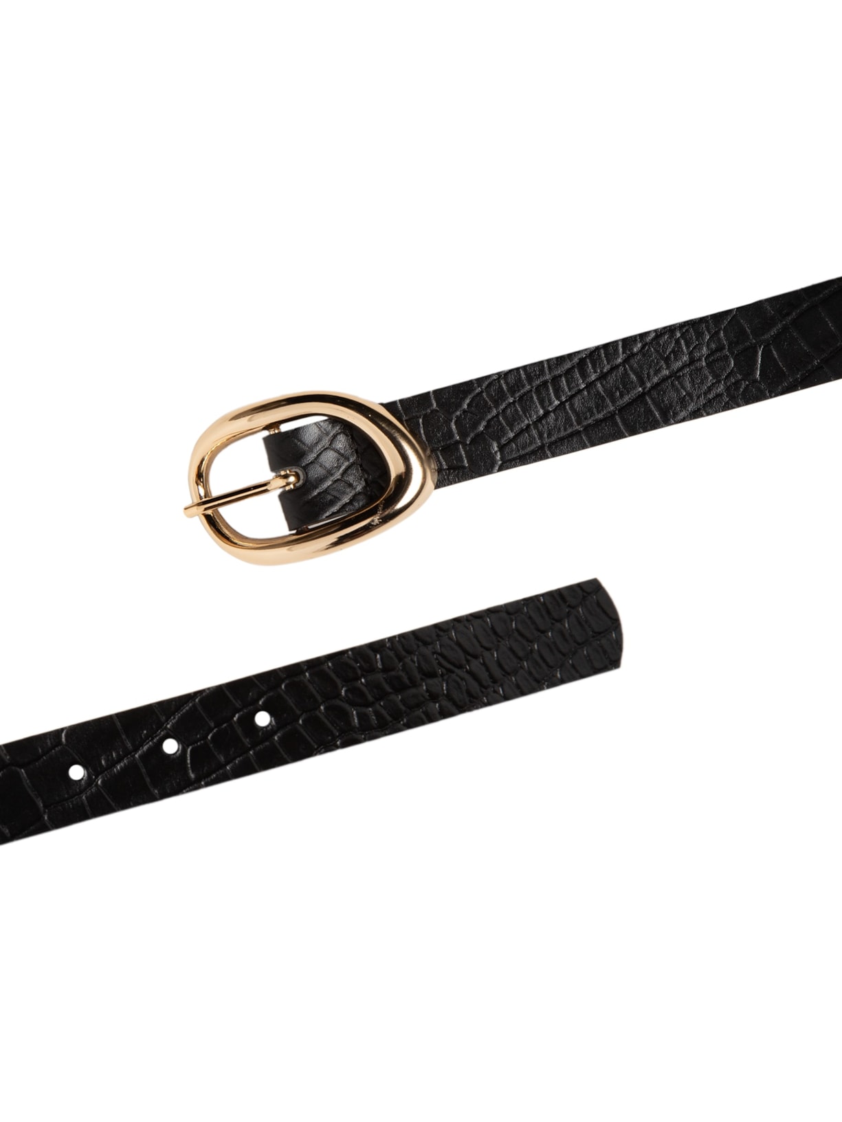 Cinto Feminino Fivela Orgânica Em Couro Preto '2Essential