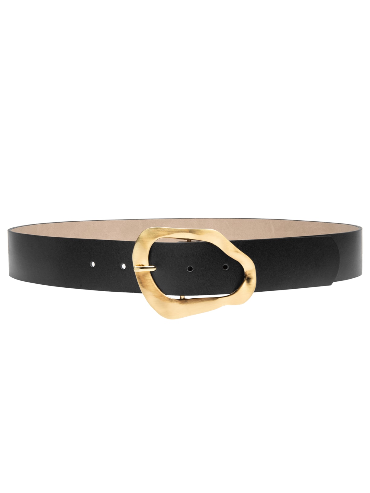 Cinto Feminino Fivela Orgânica Em Couro Preto '2Essential