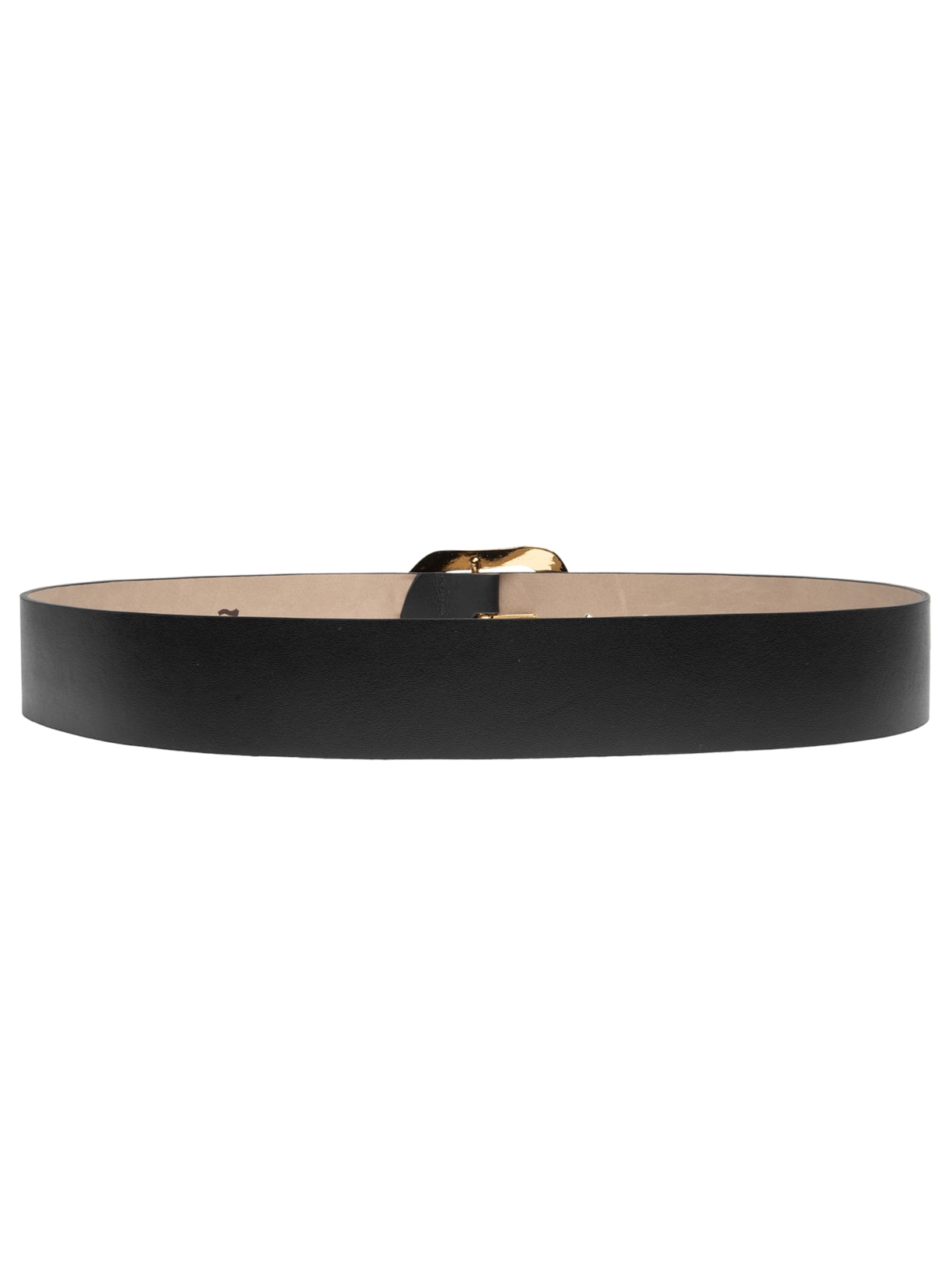 Cinto Feminino Fivela Orgânica Em Couro Preto '2Essential