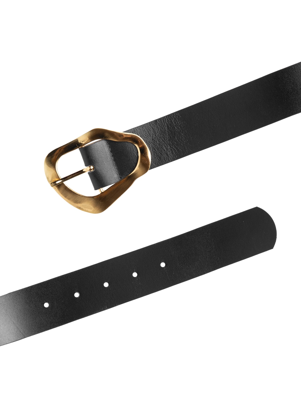 Cinto Feminino Fivela Orgânica Em Couro Preto '2Essential