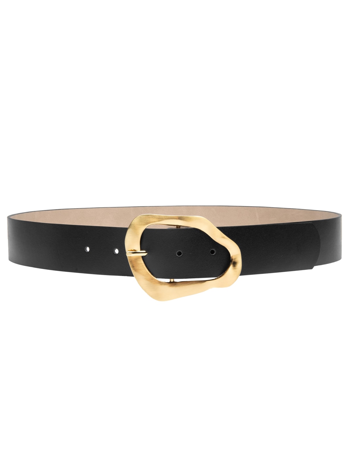 Cinto Feminino Fivela Orgânica Em Couro Preto '2Essential