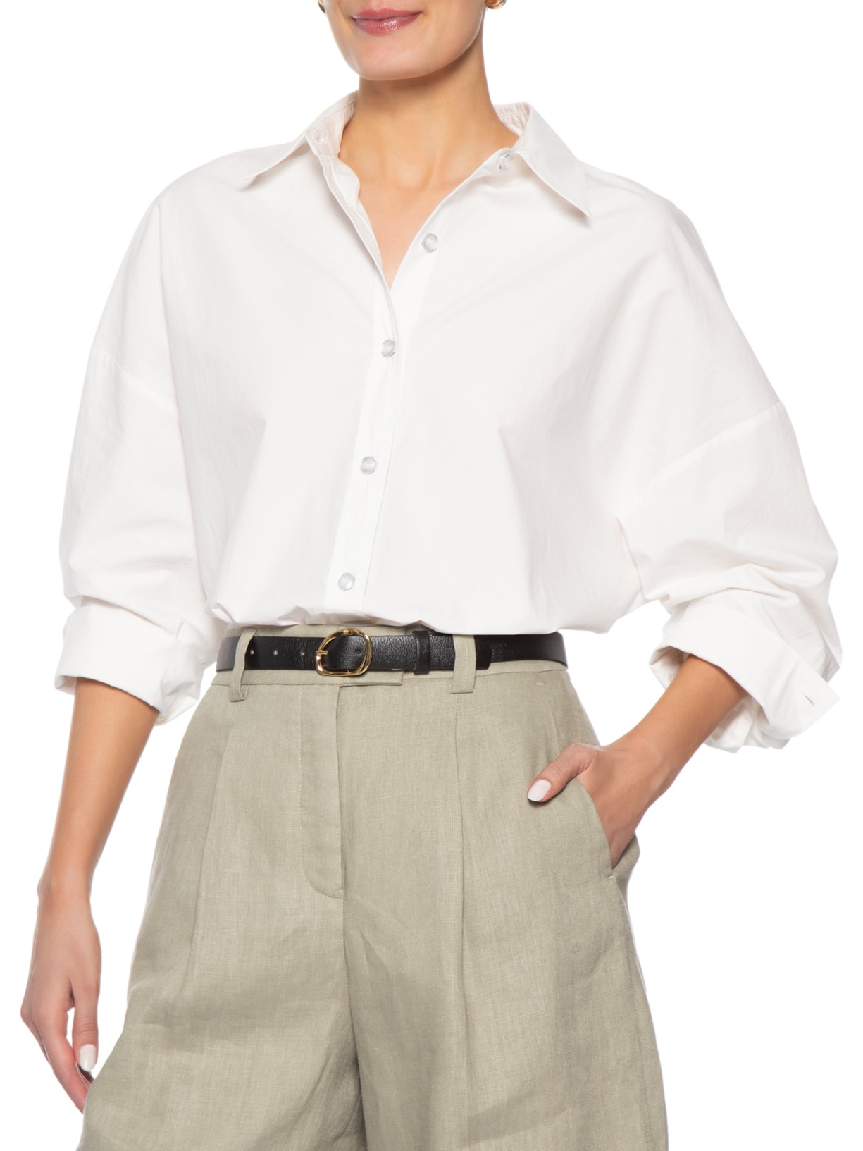 Cinto Feminino Fivela Orgânica Em Couro Preto '2Essential