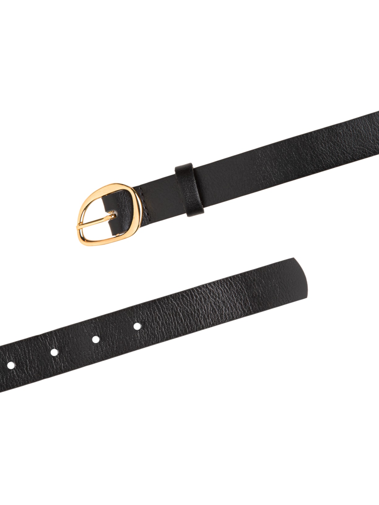 Cinto Feminino Fivela Orgânica Em Couro Preto '2Essential