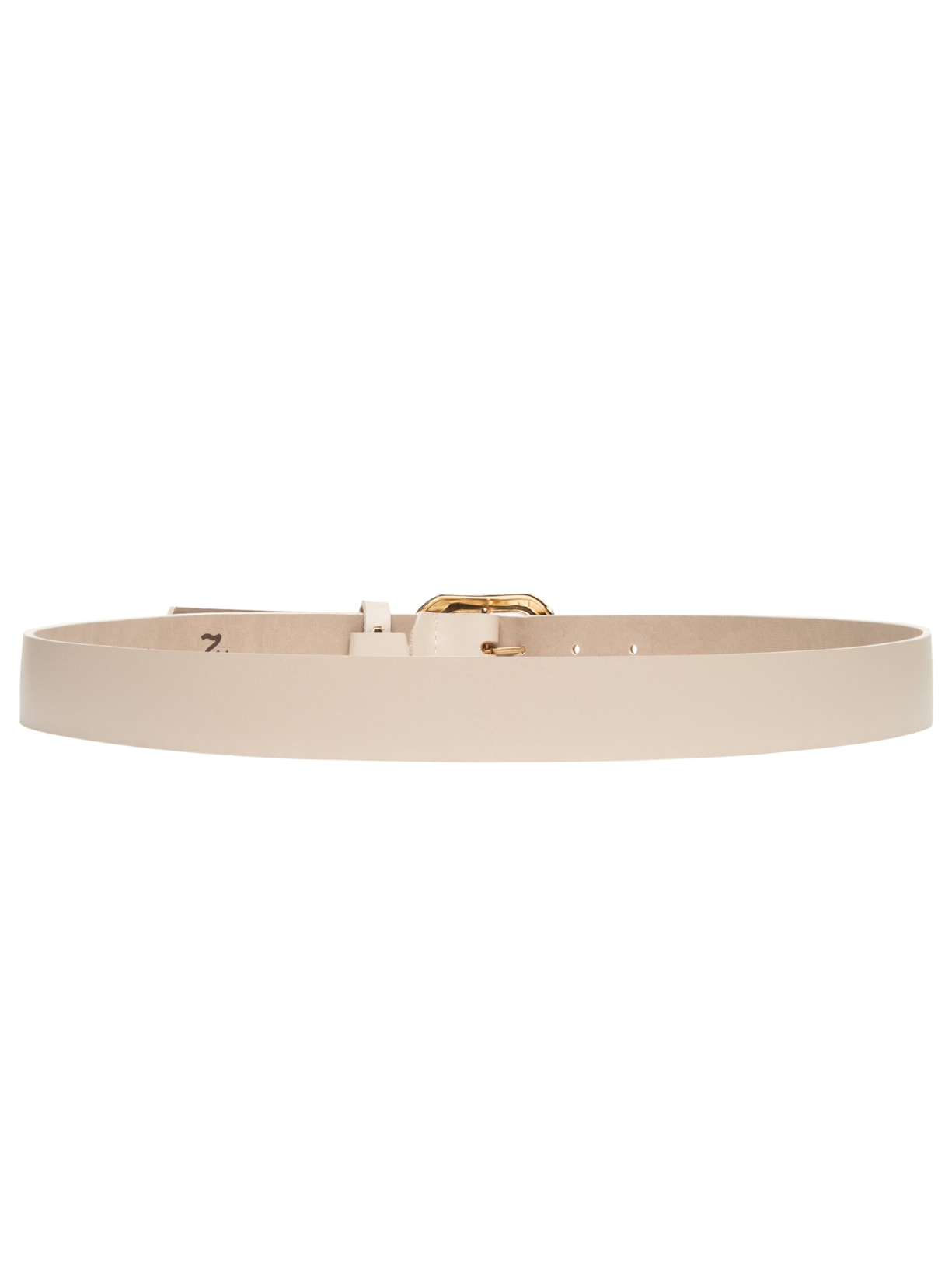 Cinto Feminino Fivela Quadrada Em Couro Bege '2Essential