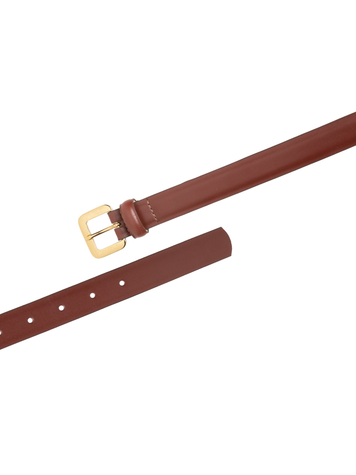 Cinto Feminino Fivela Quadrada Em Couro Marrom '2Essential