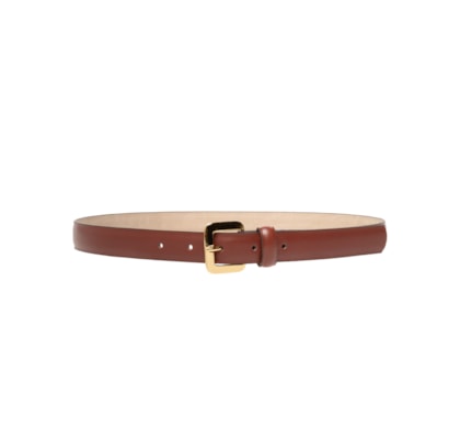 Cinto Feminino Fivela Quadrada Em Couro - Marrom