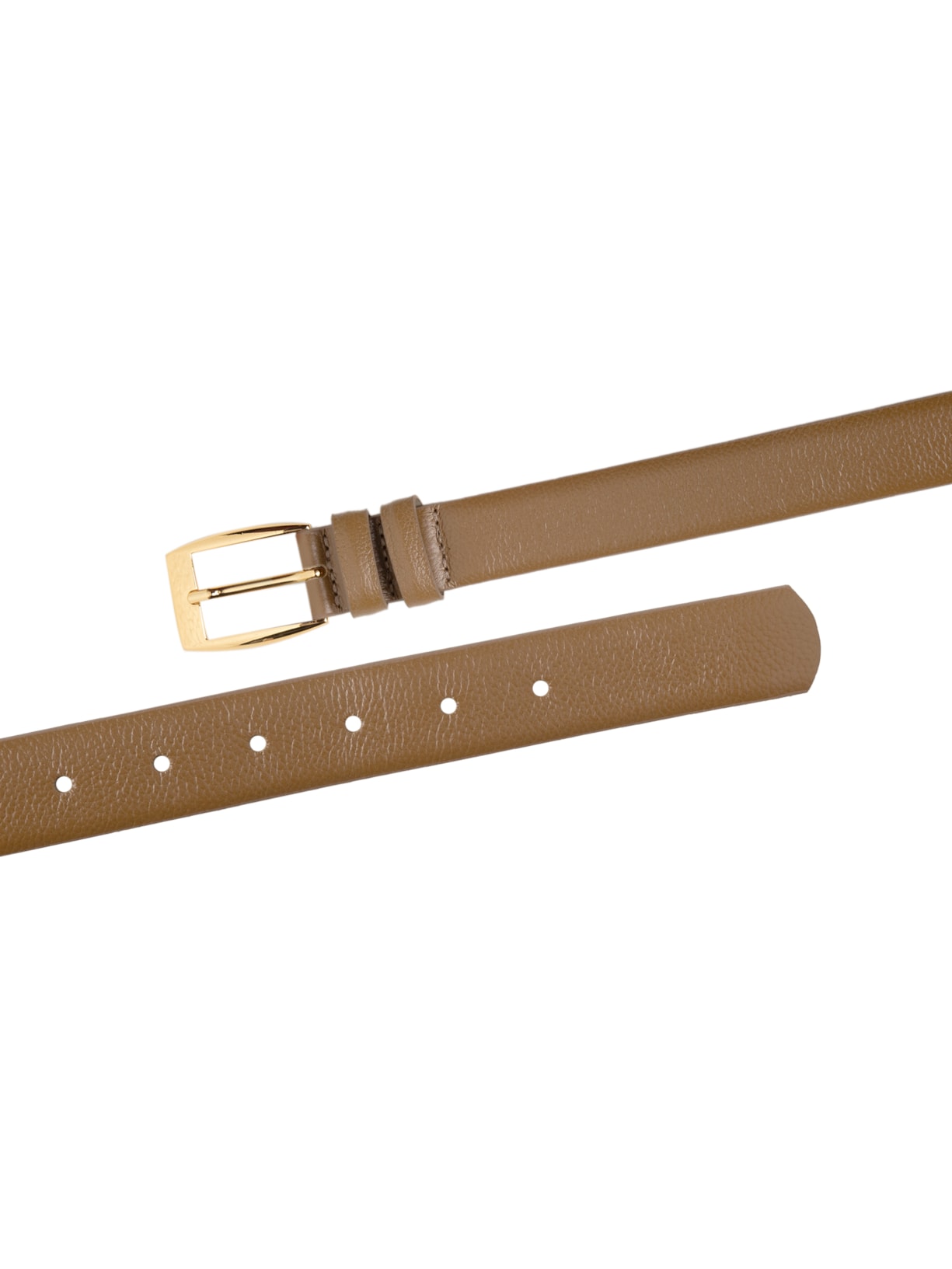 Cinto Feminino Fivela Quadrada Em Couro Marrom '2Essential
