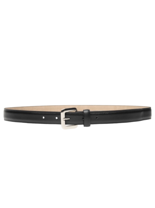 Cinto Feminino Fivela Quadrada Em Couro - Preto