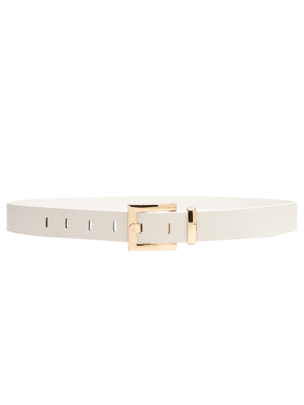 Cinto Feminino Fivela Quadrada Em Metal - Off White