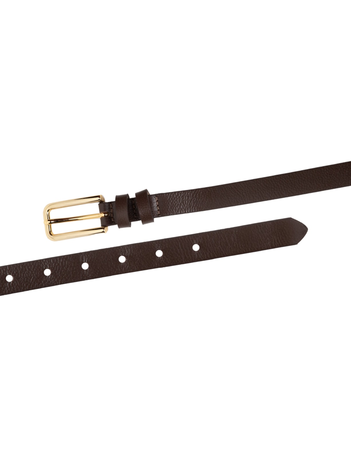 Cinto Feminino Fivela Retangular Em Couro Marrom '2Essential