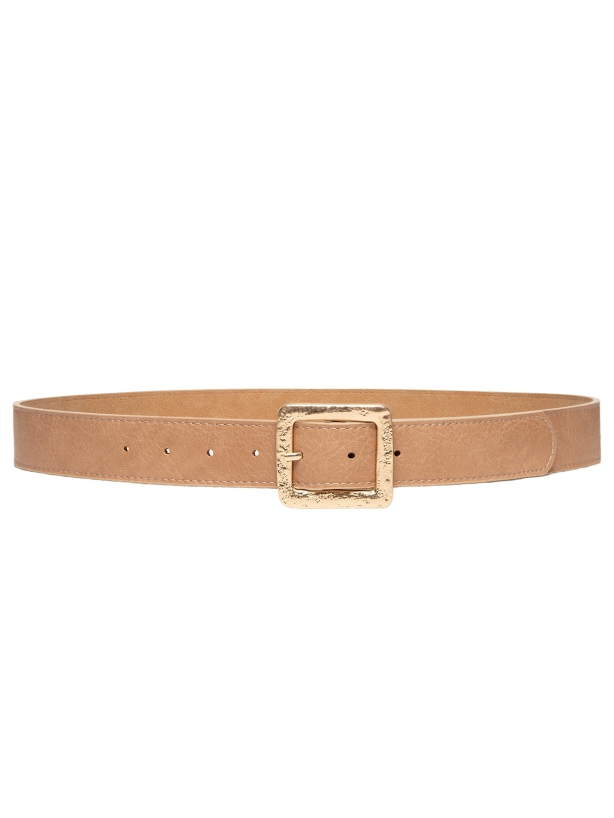 Cinto Feminino Fivela Texturizada Bege  Basiq