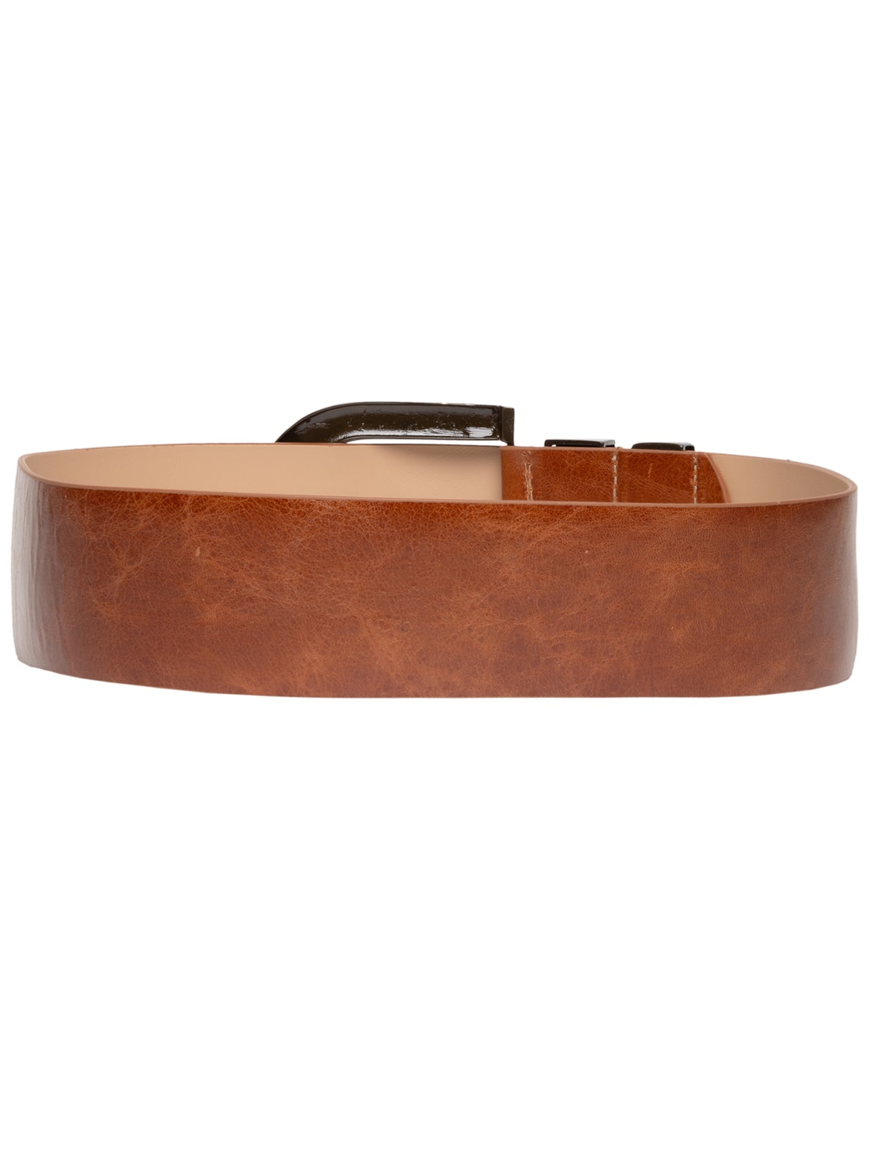 Cinto Feminino Grosso Em Couro Marrom Market 33