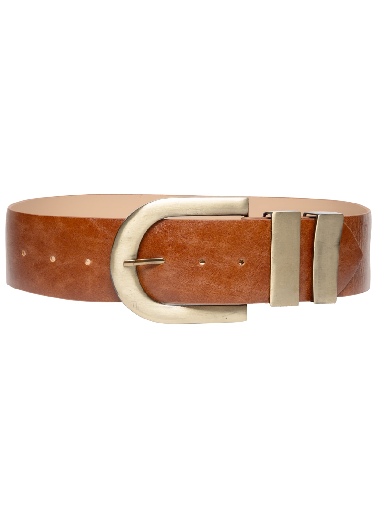 Cinto Feminino Grosso Em Couro Marrom Market 33