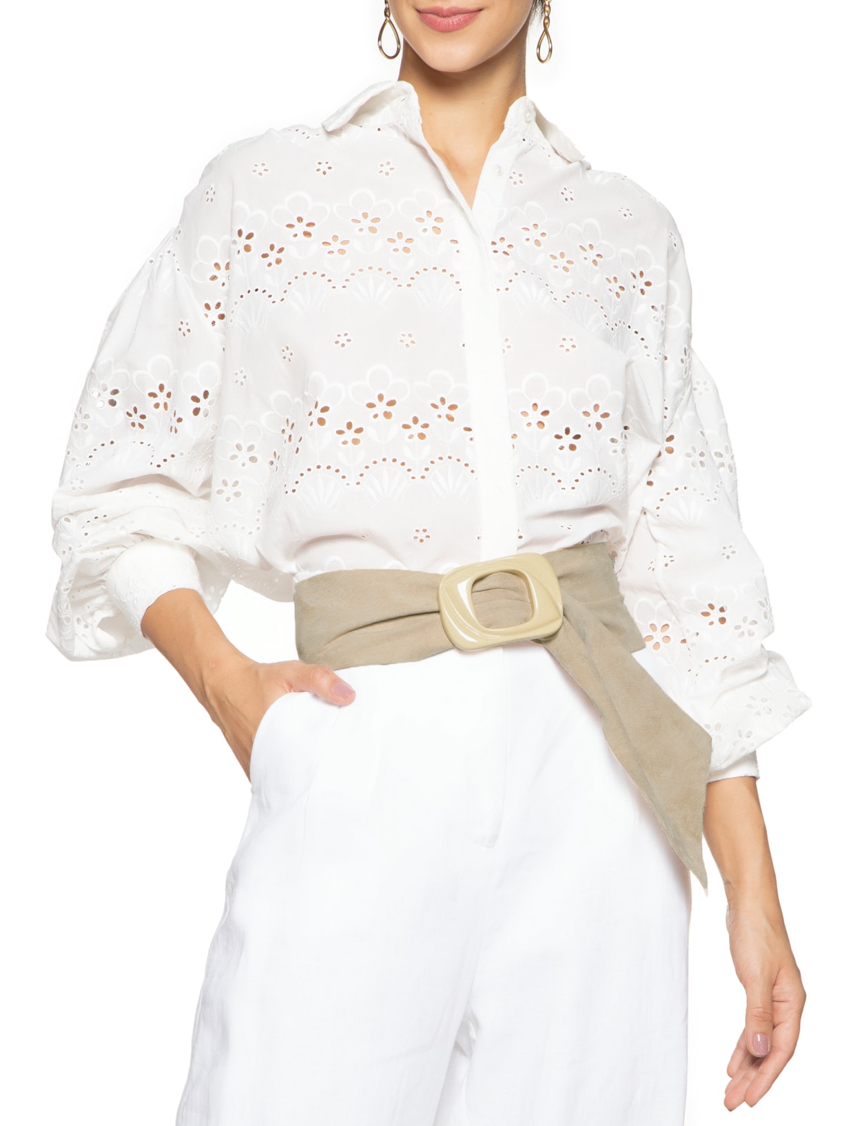 Cinto Feminino Helena Bege Fe Yamin