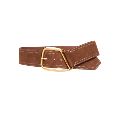 Cinto Feminino Jaipur Camurça Claro - Marrom