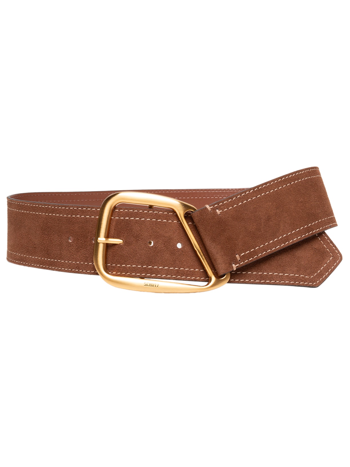 Cinto Feminino Jaipur Camurça Claro - Marrom