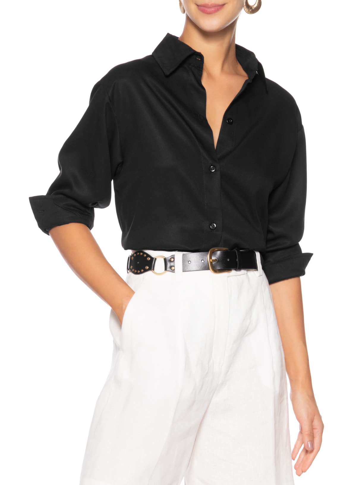 Cinto Feminino Jamie Preto Vicenza