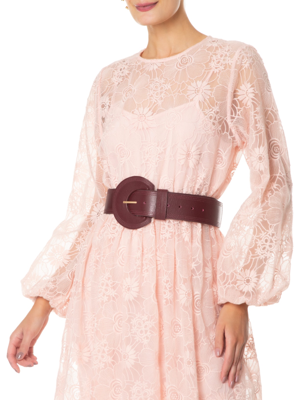 Cinto Feminino Leather Jacarandá Vinho Luiza Barcelos