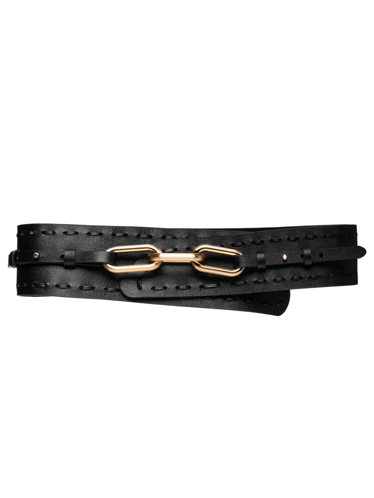 Cinto Feminino Mavie Couro Preto Vicenza