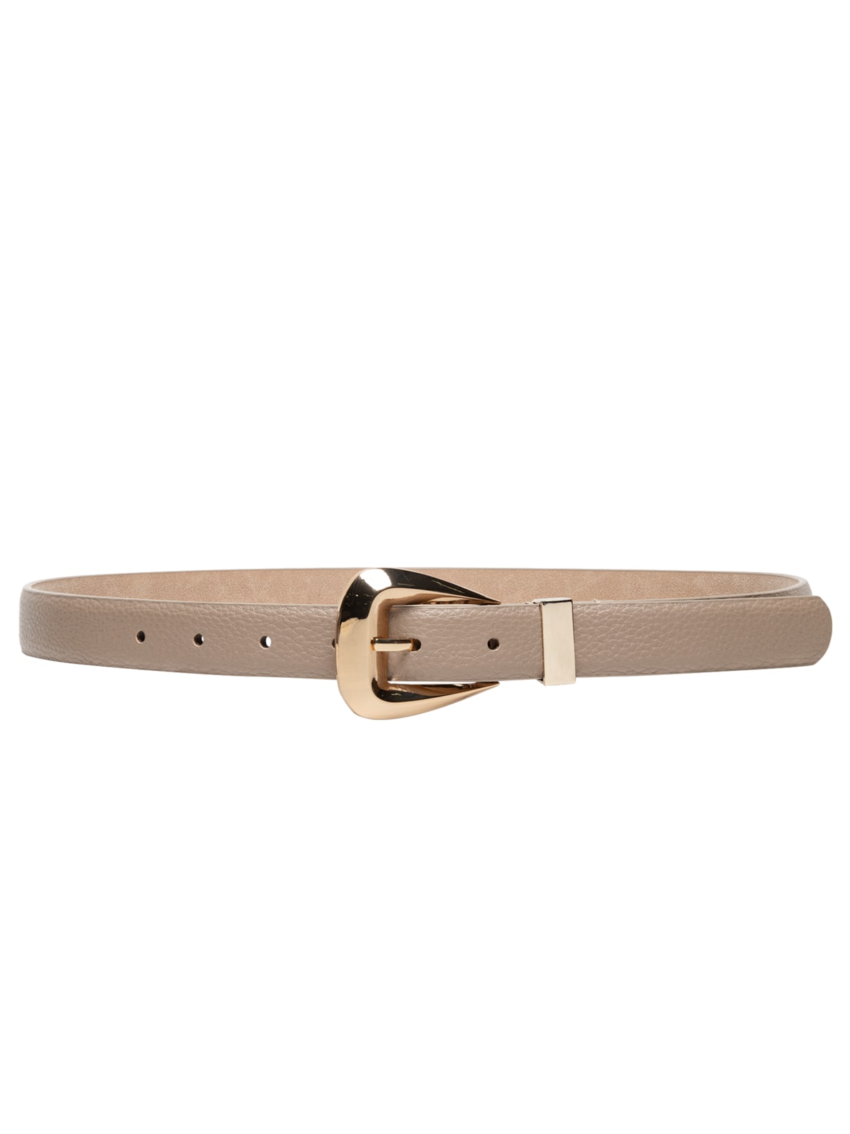Cinto Feminino Médio Com Fivela Quadrada - Bege