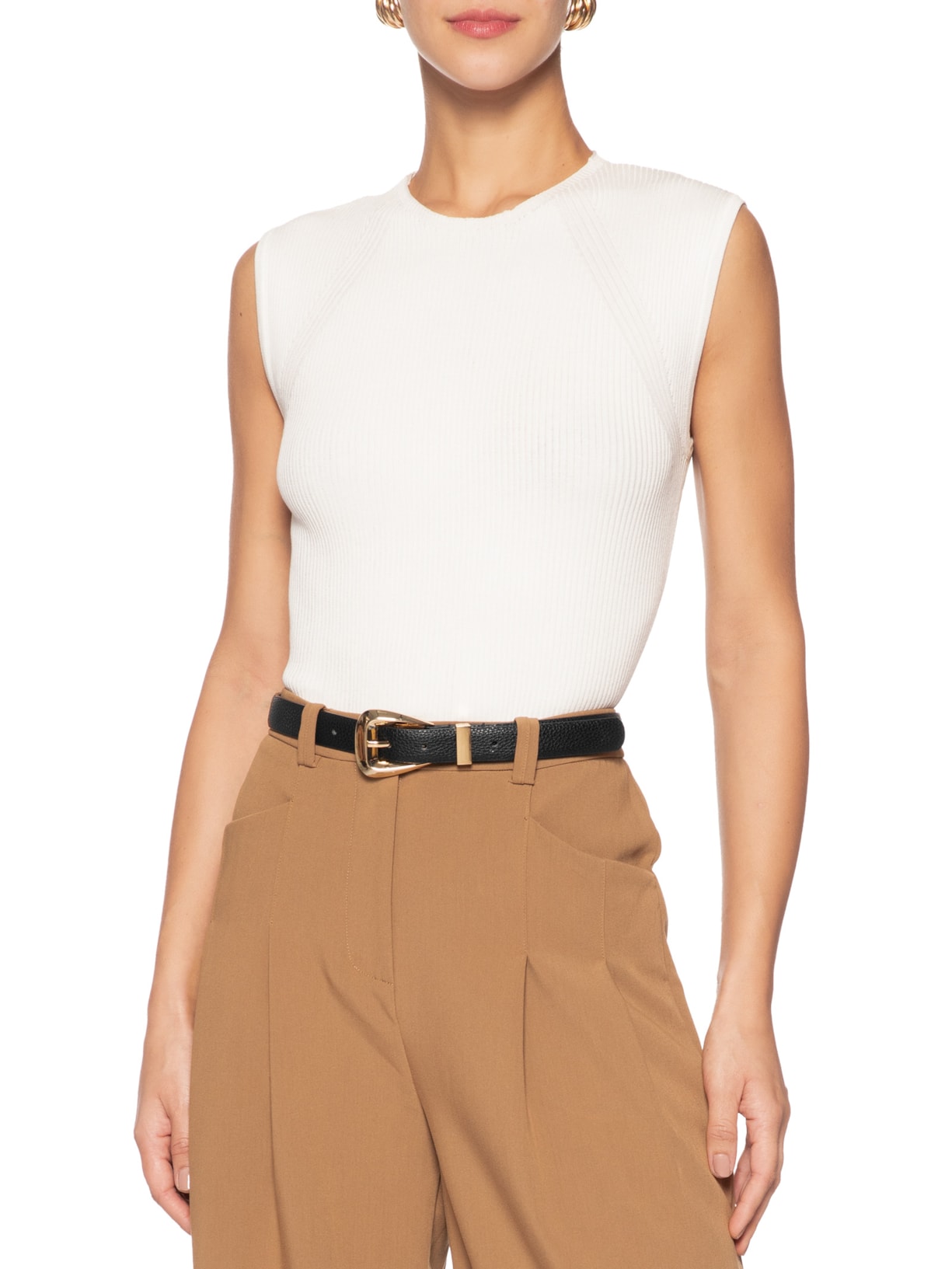 Cinto Feminino Médio Com Fivela Quadrada Preto Basiq