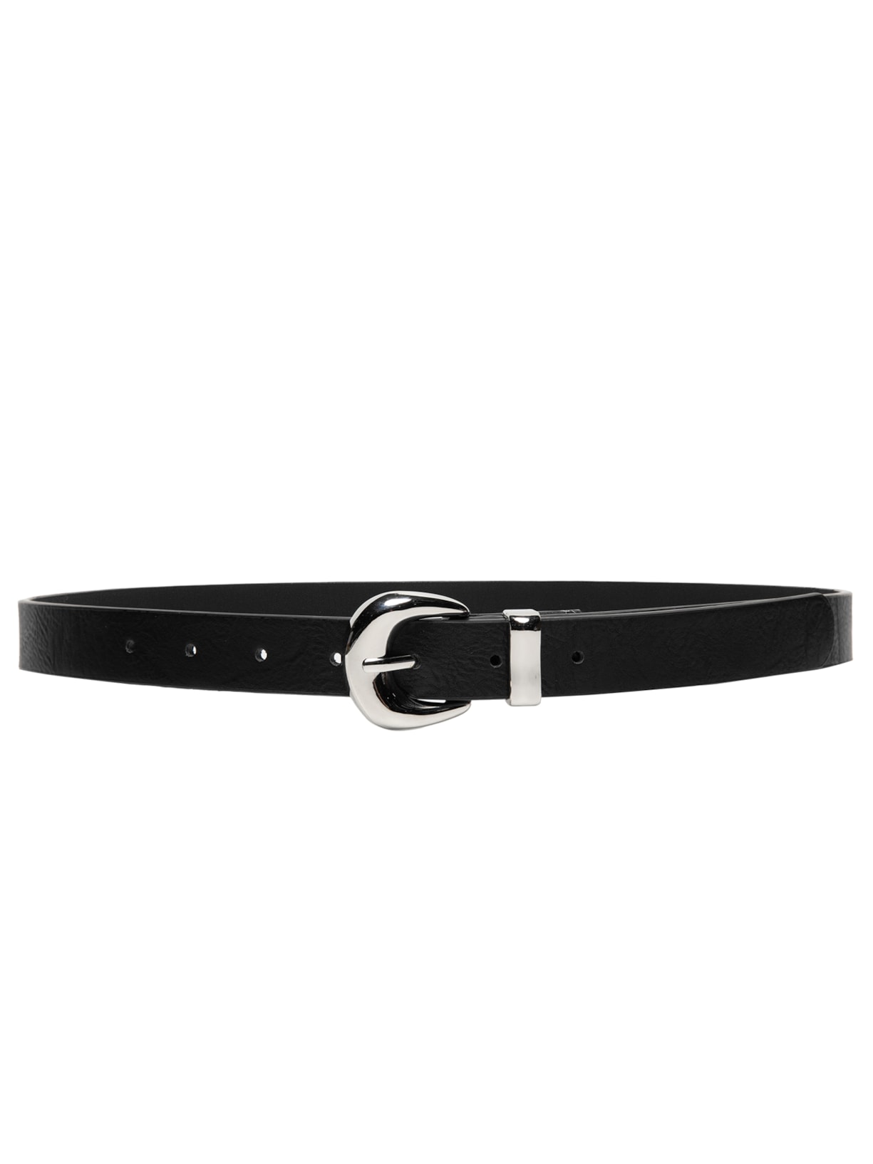 Cinto Feminino Médio Com Fivela Redonda Preto Basiq