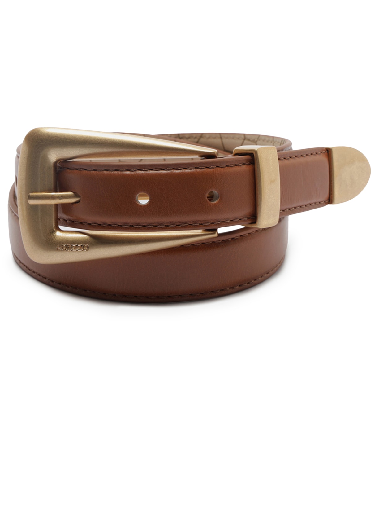 Cinto Feminino Médio Couro Marrom Arezzo