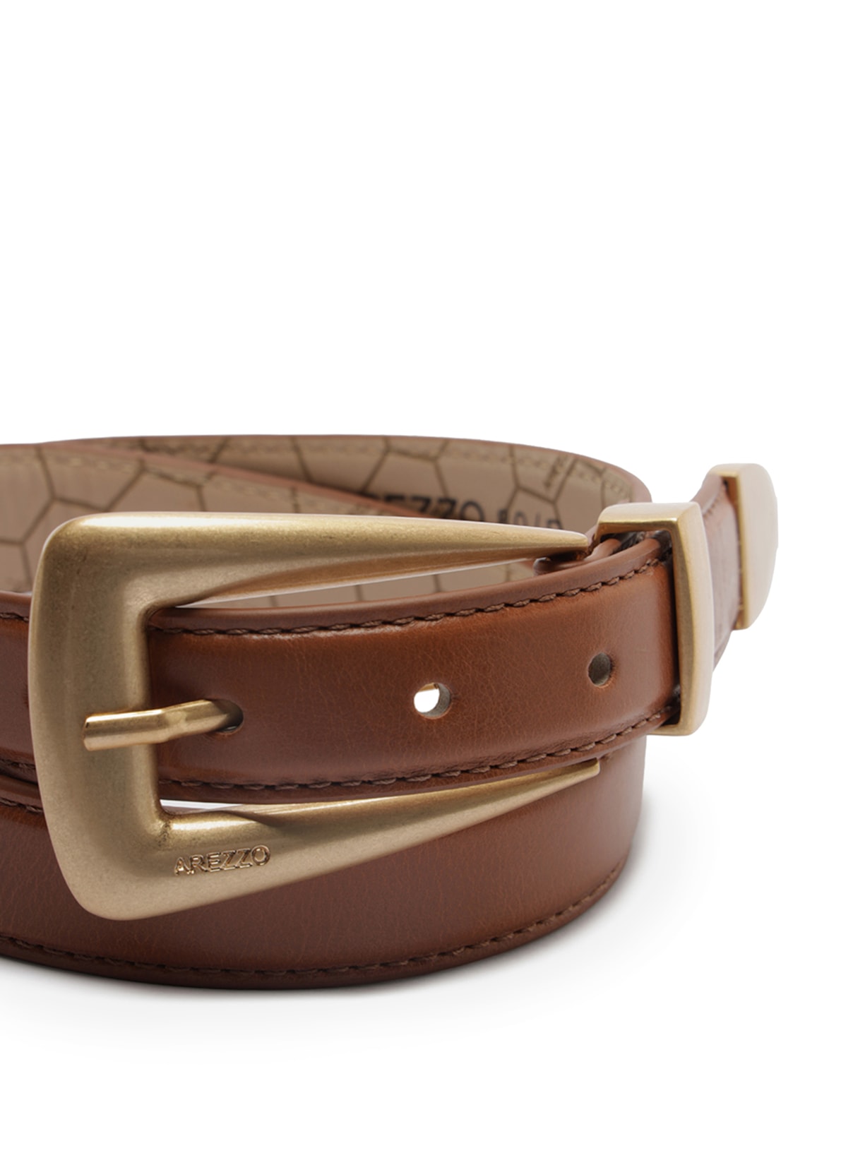 Cinto Feminino Médio Couro Marrom Arezzo