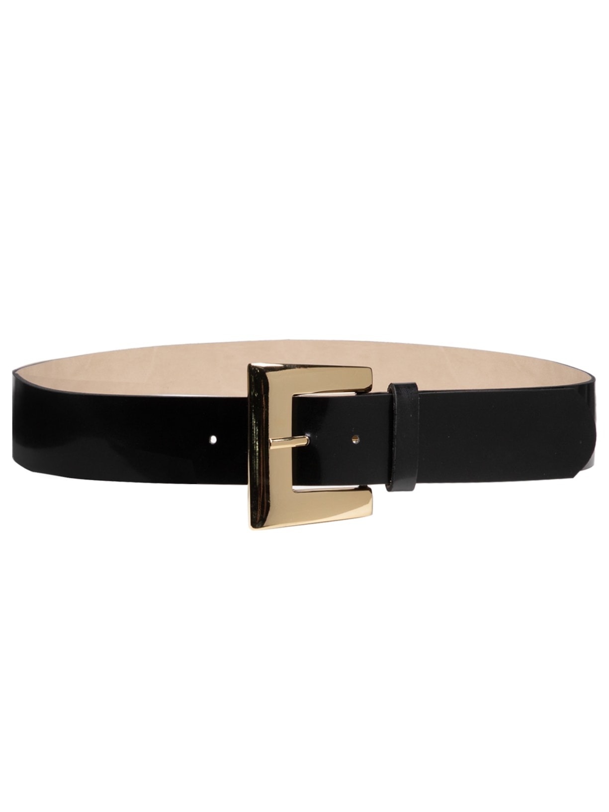 Cinto Feminino Médio Em Couro Com Fivela - Preto