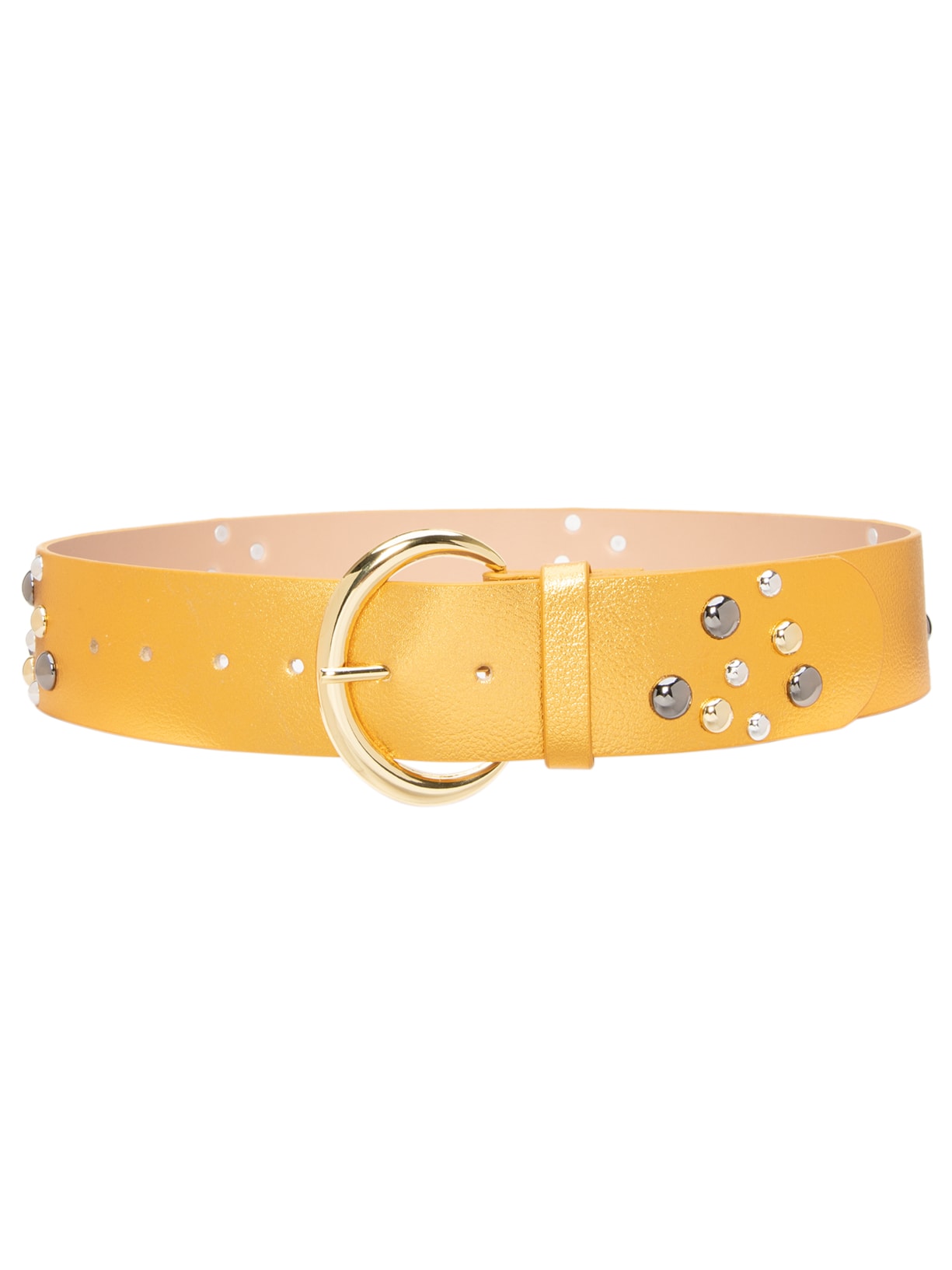 Cinto Feminino Metal Leather - Dourado