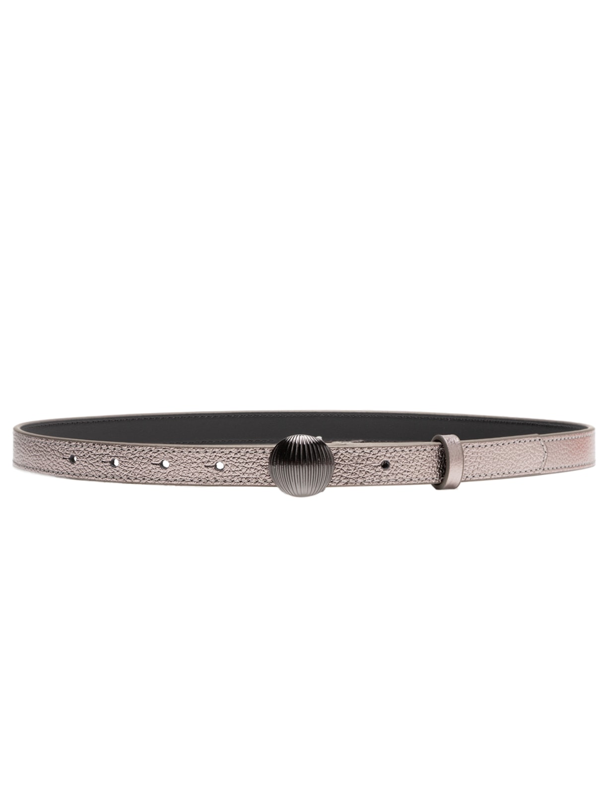 Cinto Feminino Metal Leather - Prata