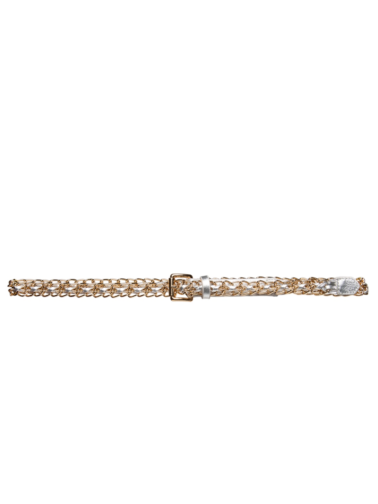 Cinto Feminino Metal Leather - Prateado