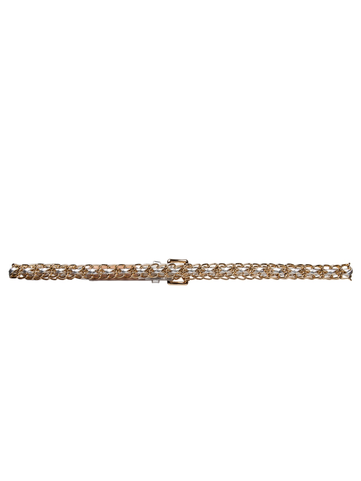 Cinto Feminino Metal Leather Prateado Luiza Barcelos