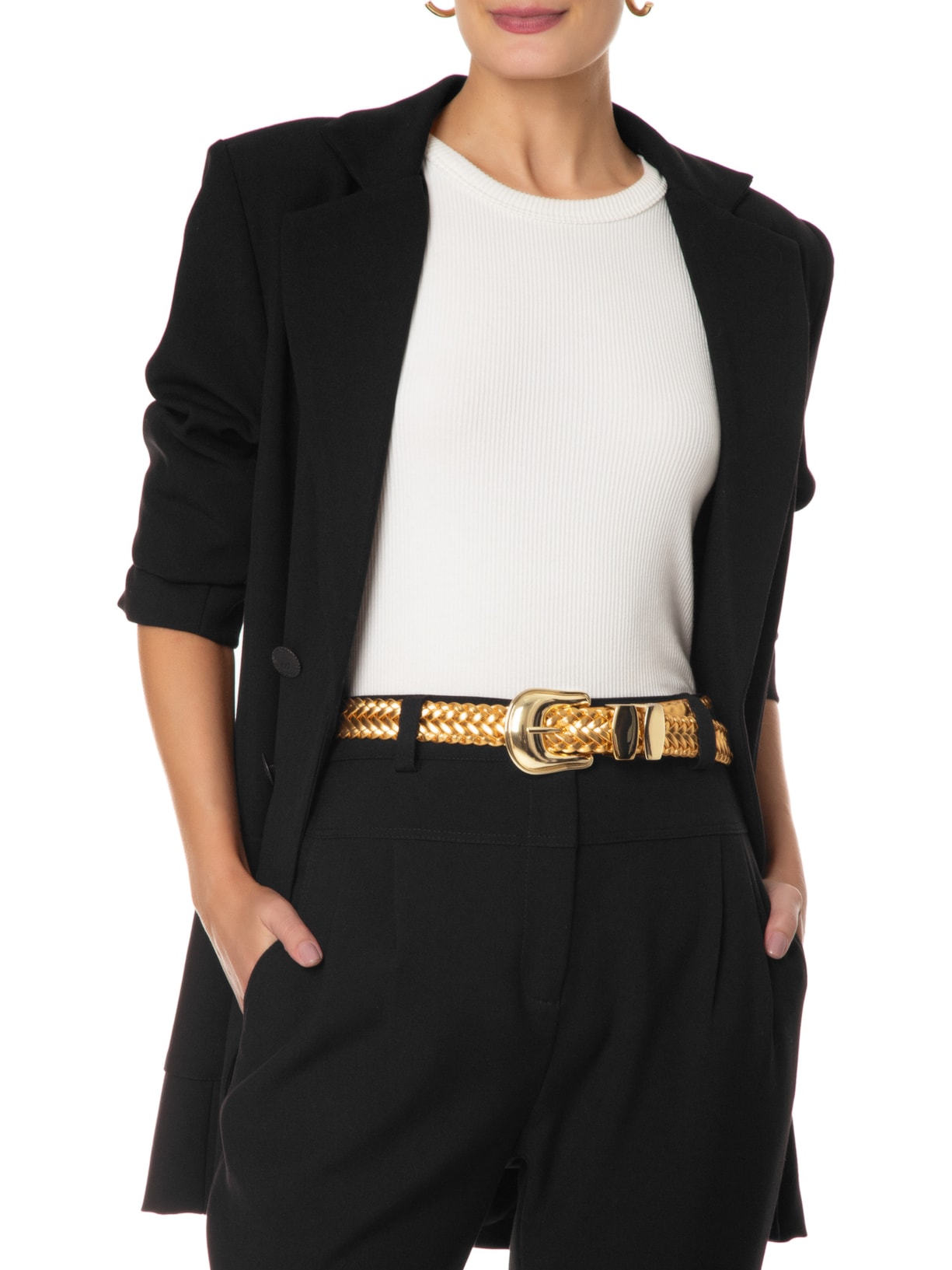 Cinto Feminino Metalcolor Dourado Luiza Barcelos