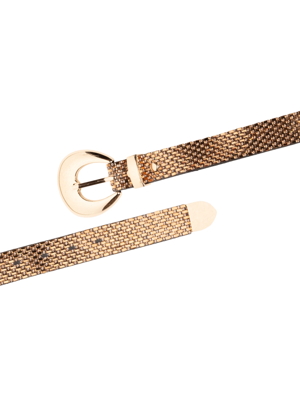 Cinto Feminino Metálico Com Fivela Arredondada Dourado Market 33