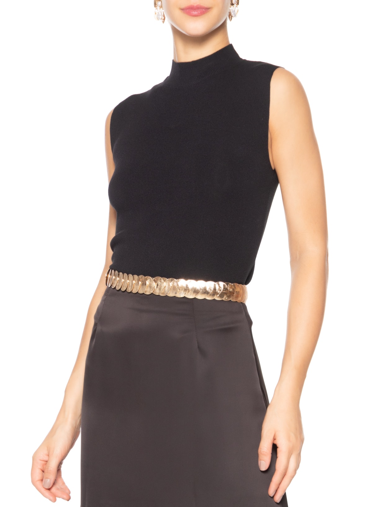 Cinto Feminino Moeda Dourado Market 33