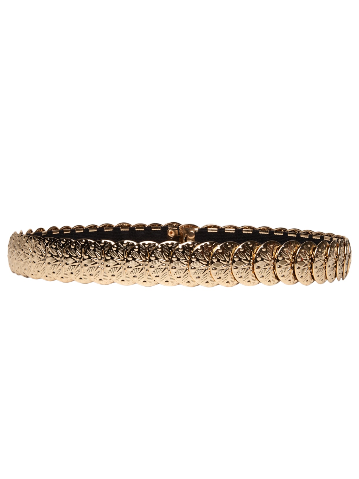 Cinto Feminino Moeda Texturizada Dourado Market 33
