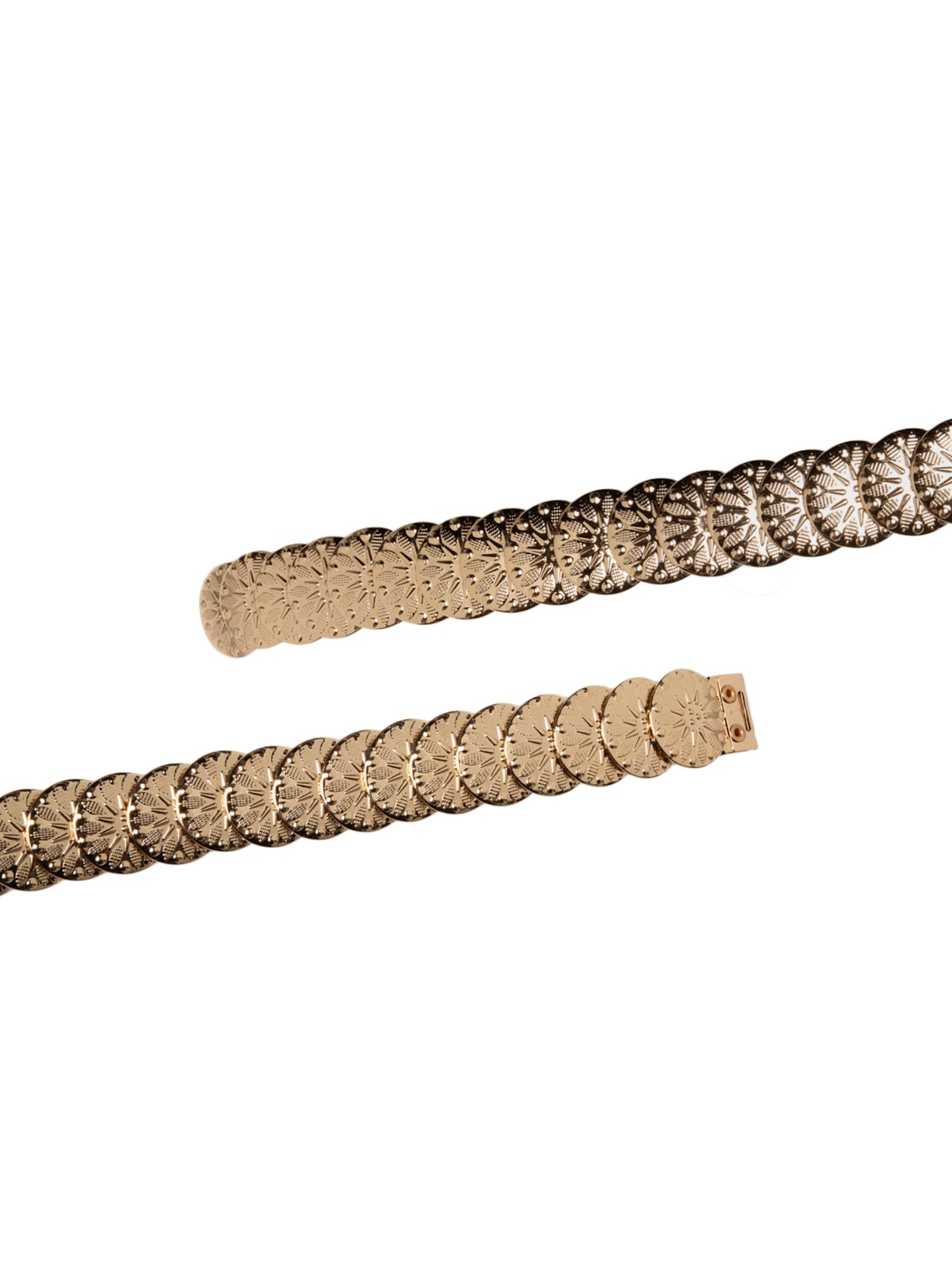 Cinto Feminino Moeda Texturizada Dourado Market 33