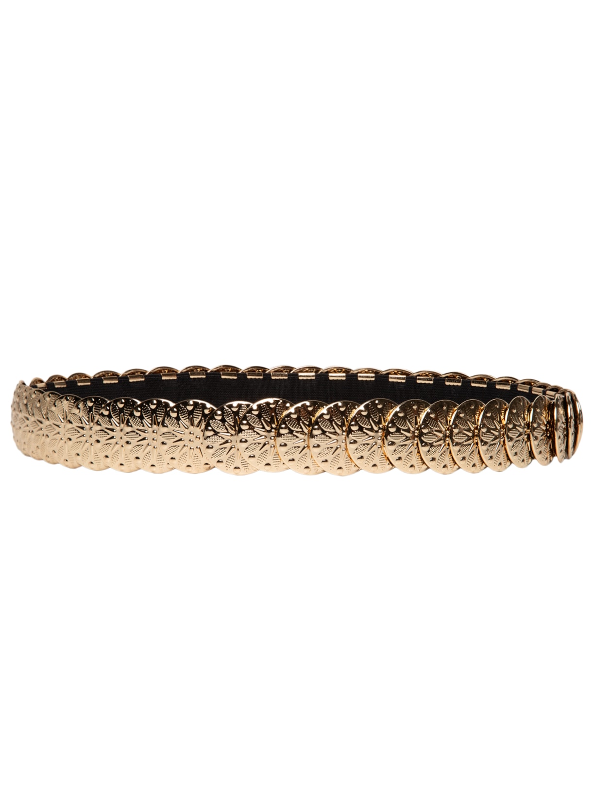 Cinto Feminino Moeda Texturizada Dourado Market 33