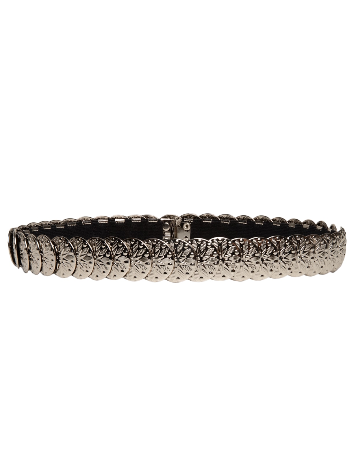 Cinto Feminino Moeda Texturizada Prata Market 33