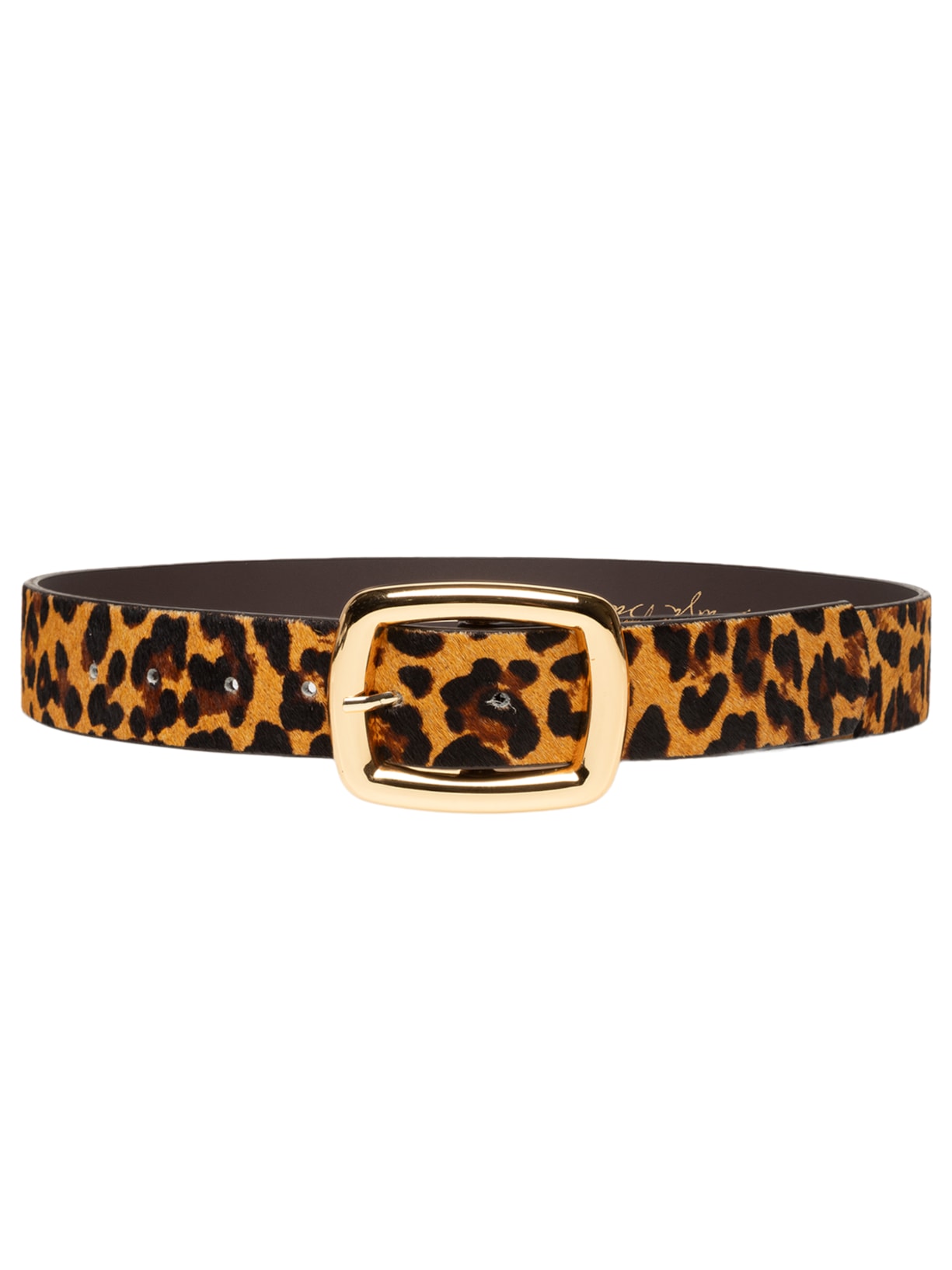 Cinto Feminino Onça Caramelo Enfeites Ouro - Animal Print