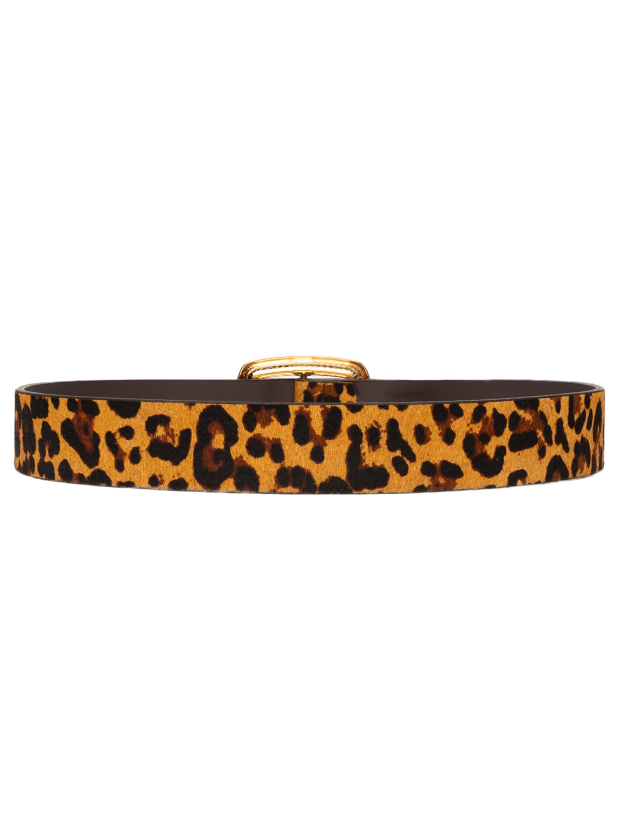 Cinto Feminino Onça Caramelo Enfeites Ouro Animal Print Luiza Barcelos